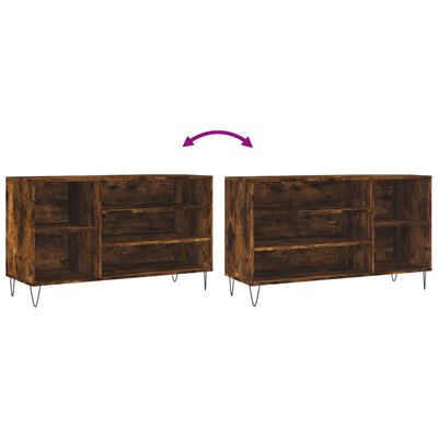 vidaXL Mueble zapatero madera contrachapada roble ahumado 102x36x60 cm