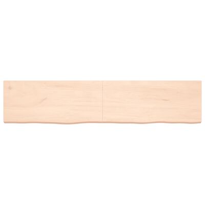 vidaXL Tablero de mesa madera maciza roble sin tratar 180x40x(2-6) cm