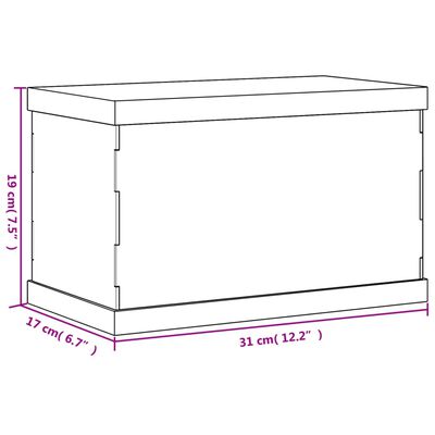 vidaXL Caja de exposición acrílico transparente 31x17x19 cm