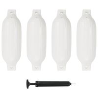 vidaXL Parachoques para barco 4 unidades PVC blanco 41x11,5 cm