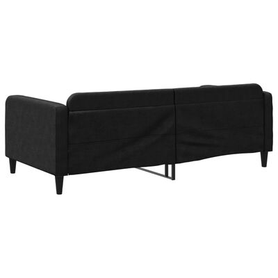 vidaXL Sofá cama sin colchón tela negro 100x200 cm