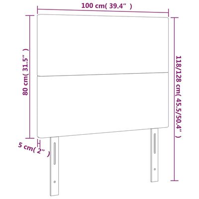 vidaXL Cabecero con luces LED tela verde 100x5x118/128 cm