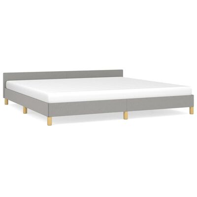 vidaXL Cama sin colchón tela gris claro 200x200 cm