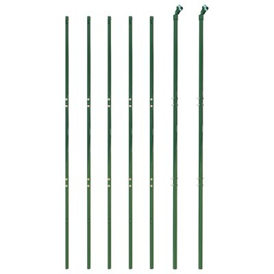 vidaXL Cerca de alambre de acero galvanizado verde 2x10 m