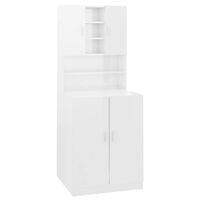 vidaXL Mueble de lavadora blanco brillo