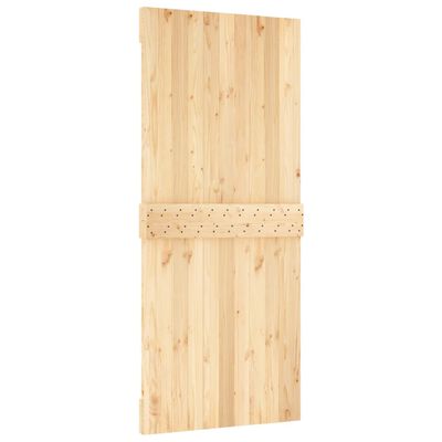 vidaXL Puerta corredera con herrajes madera maciza de pino 90x210 cm