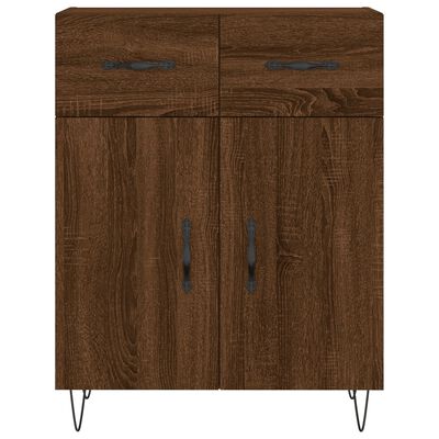 vidaXL Aparador alto madera contrachapada marrón roble 69,5x34x180 cm