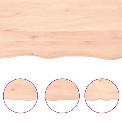 vidaXL Tablero de mesa madera maciza roble sin tratar 180x40x(2-6) cm
