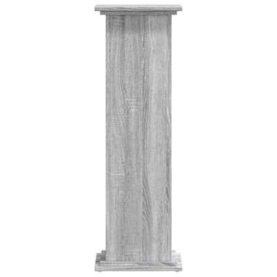 vidaXL Soportes de plantas madera ingeniería gris Sonoma 33x33x100cm