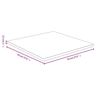 vidaXL Tablero de mesa de bambú 70x70x2,5 cm