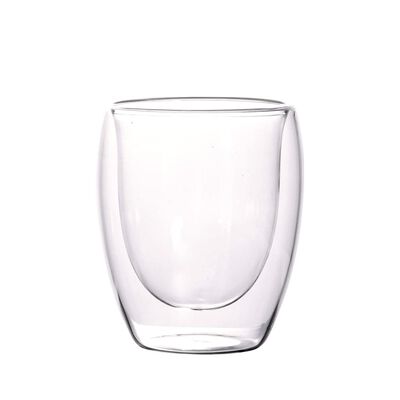 vidaXL Vasos de vidrio de doble pared 6 unidades 350 ml