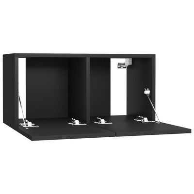 vidaXL Mueble de TV colgante negro 60x30x30 cm