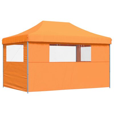 vidaXL Tienda de fiesta plegable Pop-Up 3 paredes laterales naranja