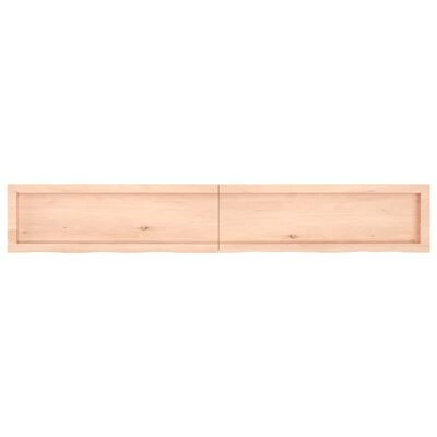 vidaXL Encimera de baño madera maciza sin tratar 180x30x(2-6) cm