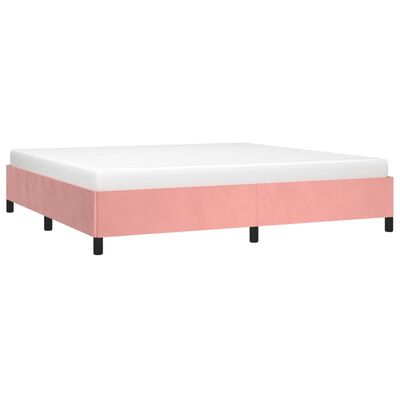 vidaXL Estructura de cama de terciopelo rosa 200x200 cm