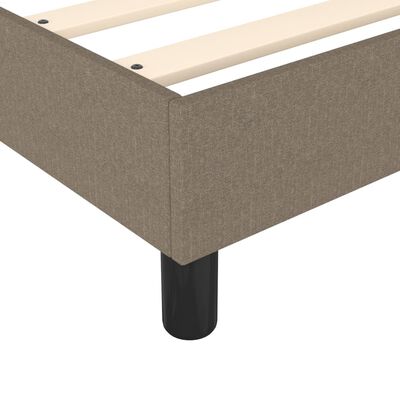 vidaXL Estructura de cama de tela gris taupe 90x200 cm