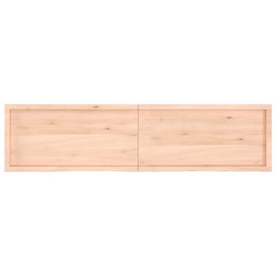 vidaXL Encimera de baño madera maciza sin tratar 200x50x(2-6) cm