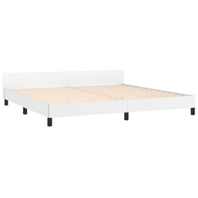 vidaXL Estructura de cama con cabecero sin colchón blanco 200x200 cm