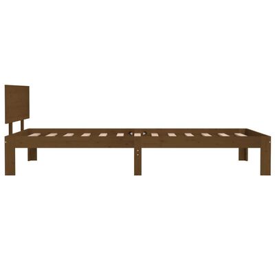 vidaXL Estructura de cama madera maciza de pino marrón miel 100x200 cm