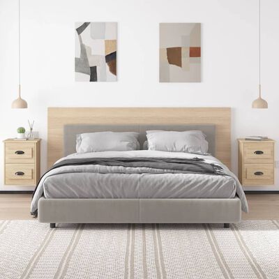 vidaXL Mesita de noche de pared 2 uds color roble Sonoma 41,5x36x53 cm