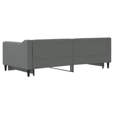 vidaXL Sofá cama nido tela gris oscuro 90x190 cm