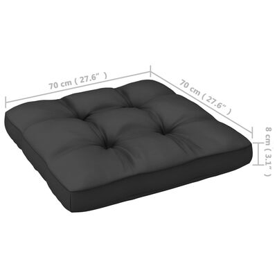 vidaXL Set de muebles de jardín 11 pzas con cojines madera pino negro