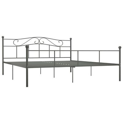 vidaXL Estructura de cama sin colchón metal gris 180x200 cm