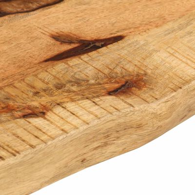 vidaXL Tablero de mesa borde natural madera maciza mango 120x30x3,8 cm