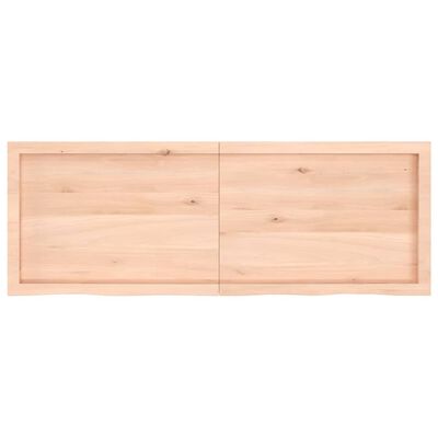 vidaXL Encimera de baño madera maciza sin tratar 140x50x(2-4) cm