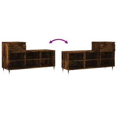 vidaXL Mueble zapatero madera contrachapada roble ahumado 102x36x60 cm