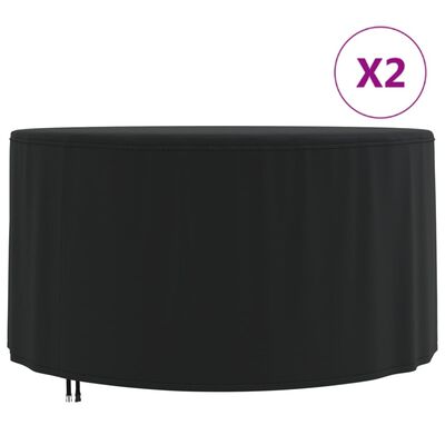 vidaXL Cubiertas muebles jardín 2 uds tela Oxford 420D Ø 157x71 cm