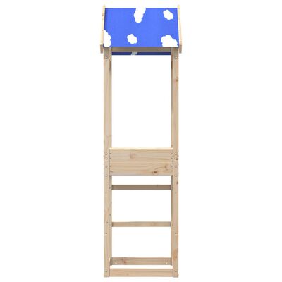 vidaXL Torre de juegos madera maciza de pino 52,5x46,5x195 cm