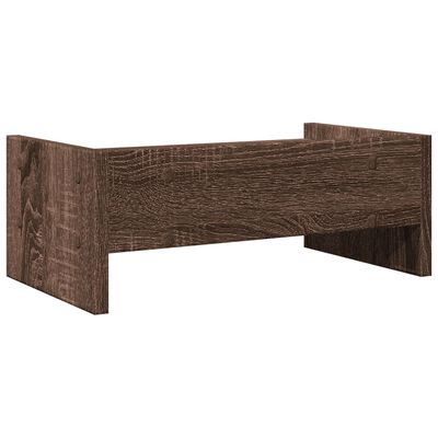 vidaXL Soporte de pantalla madera ingeniería marrón roble 42x24x16 cm