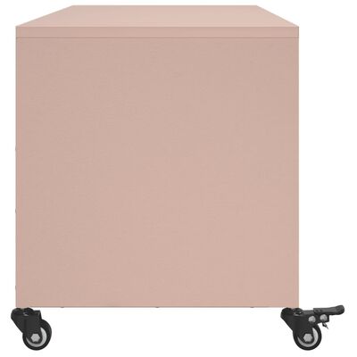 vidaXL Mueble de TV acero rosa 100,5x39x43,5 cm