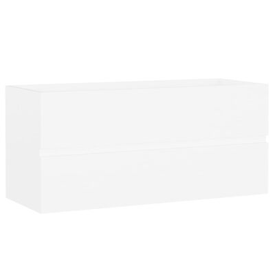 vidaXL Armario para lavabo madera contrachapada blanco 100x38,5x45 cm