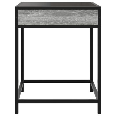 vidaXL Mesa de centro con Infinity LED gris Sonoma 40x40x51 cm