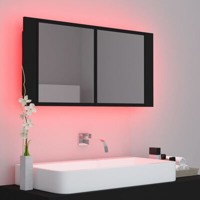 vidaXL VX804983 Armario espejo baño sonoma con luz led roble 100x12x45 cm -  VX804983 - Epto