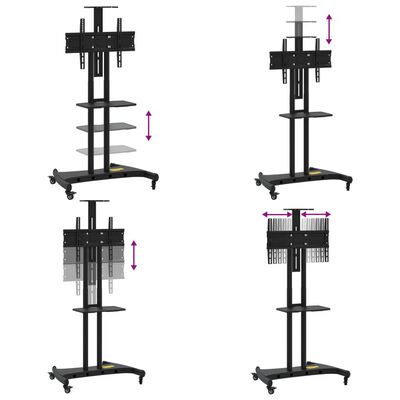 vidaXL Soporte TV con ruedas pantalla 32-70'' Max VESA 600x400mm 60kg