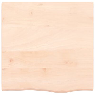 vidaXL Tablero de mesa madera maciza roble sin tratar 60x60x(2-4) cm