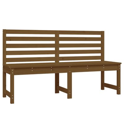 vidaXL Banco de jardín madera maciza pino marrón miel 157,5 cm