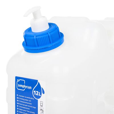 vidaXL Garrafa de agua con grifo y dispensador de jabón plástico 10 l