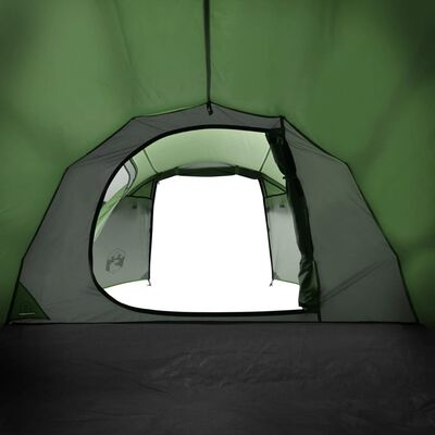 vidaXL Tienda de campaña túnel para 3 personas impermeable verde