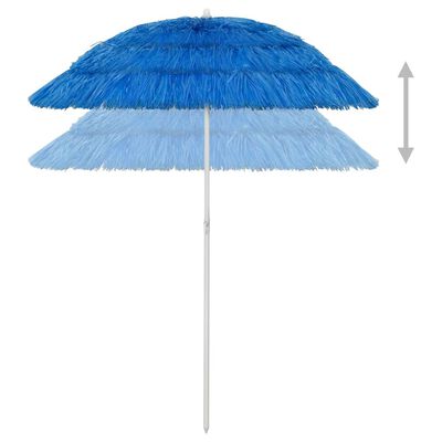 vidaXL Sombrilla de playa Hawaii azul 180 cm