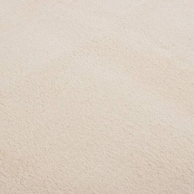 vidaXL Alfombra de pelo corto esponjoso suave lavable beige 160x230 cm