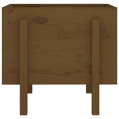 vidaXL Jardinera de madera maciza de pino marrón miel 62x50x57 cm