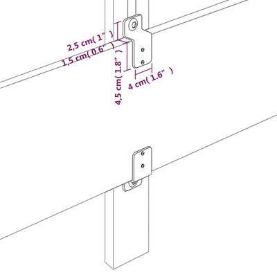 vidaXL Estructura de cama cabecero cuero sintético capuchino 90x200 cm