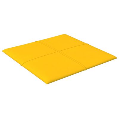 vidaXL Paneles de pared 12 uds terciopelo amarillo 30x30 cm 1,08 m²