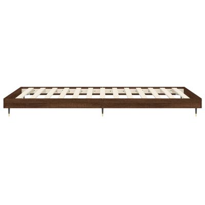 vidaXL Estructura de cama sin colchón madera marrón roble 90x200 cm