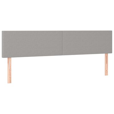 vidaXL Cama box spring con colchón y LED tela gris claro 120x190 cm