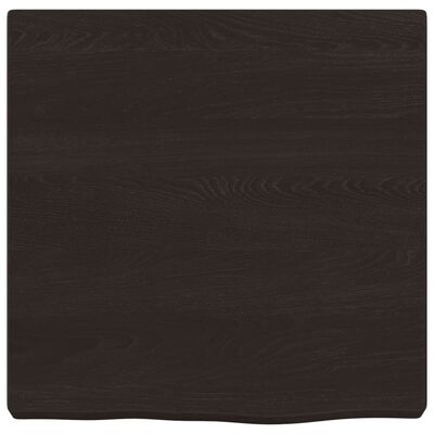 vidaXL Estante pared madera roble tratada marrón oscuro 40x40x(2-4) cm